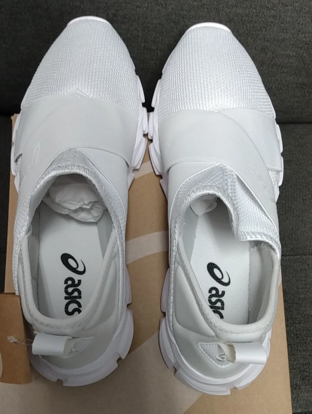 ASICS Slip-On Sneakers Quantum Lyte Slip-On Womens Sz 10 Shoe White 1202A257-100 - Picture 15 of 16